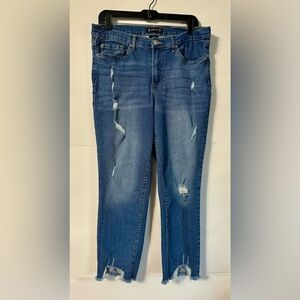 Nanette Lepore Belle High Rise Slim Straight Jeans Size 10